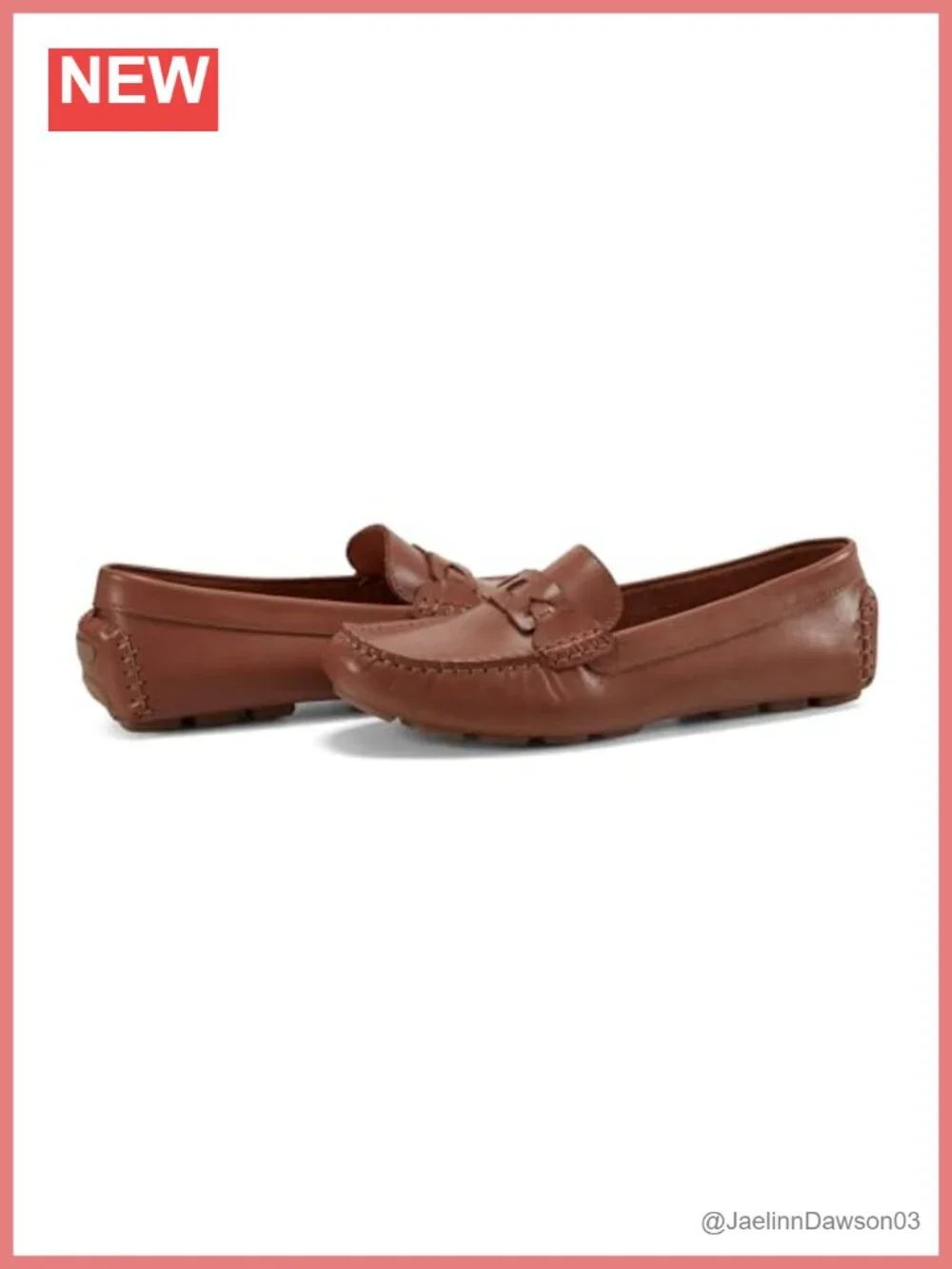 Women's Leather Mocc-On Flats - Cushioned Comfort, Arch Support, Flexible